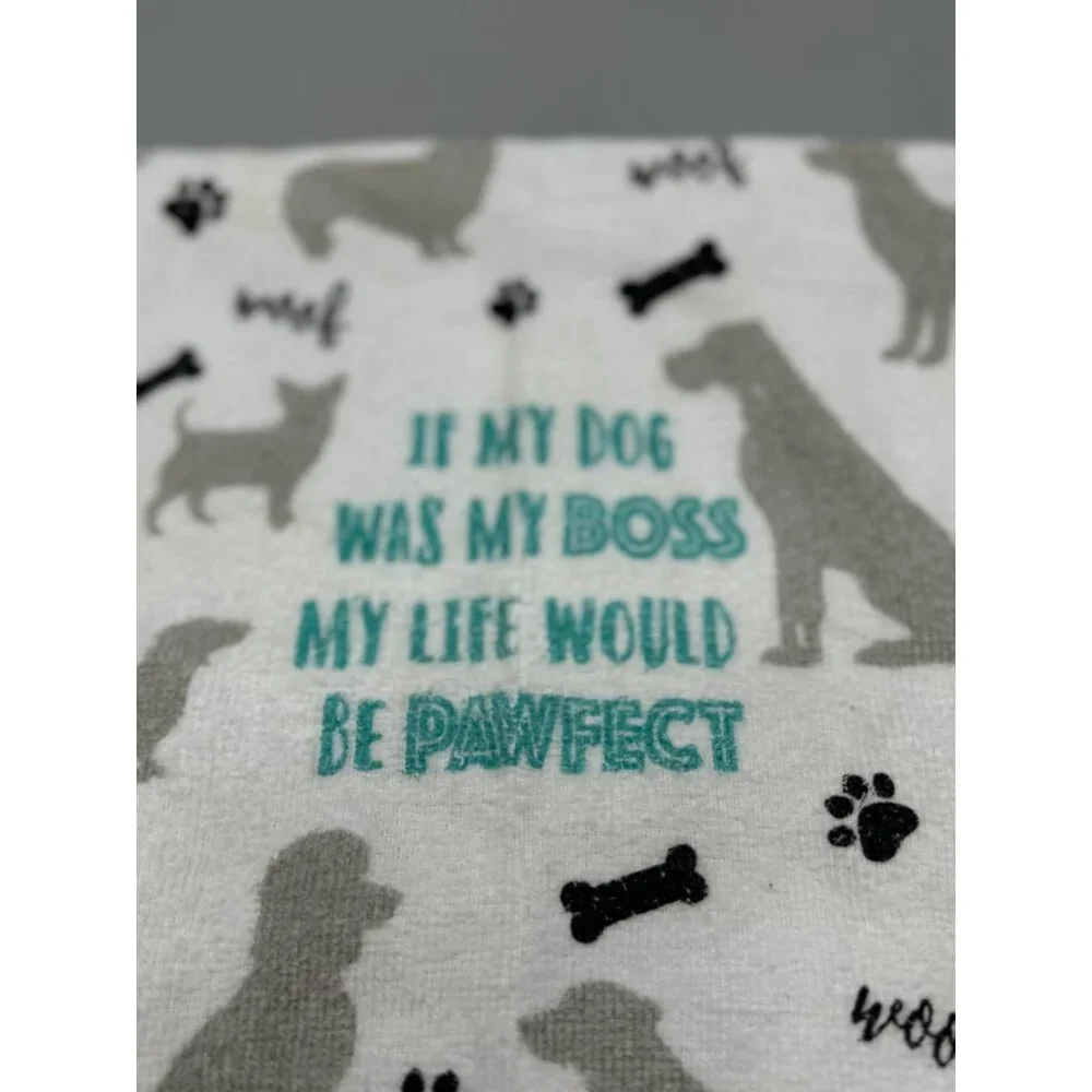 Dog-Themed Cotton Kitchen Towel 